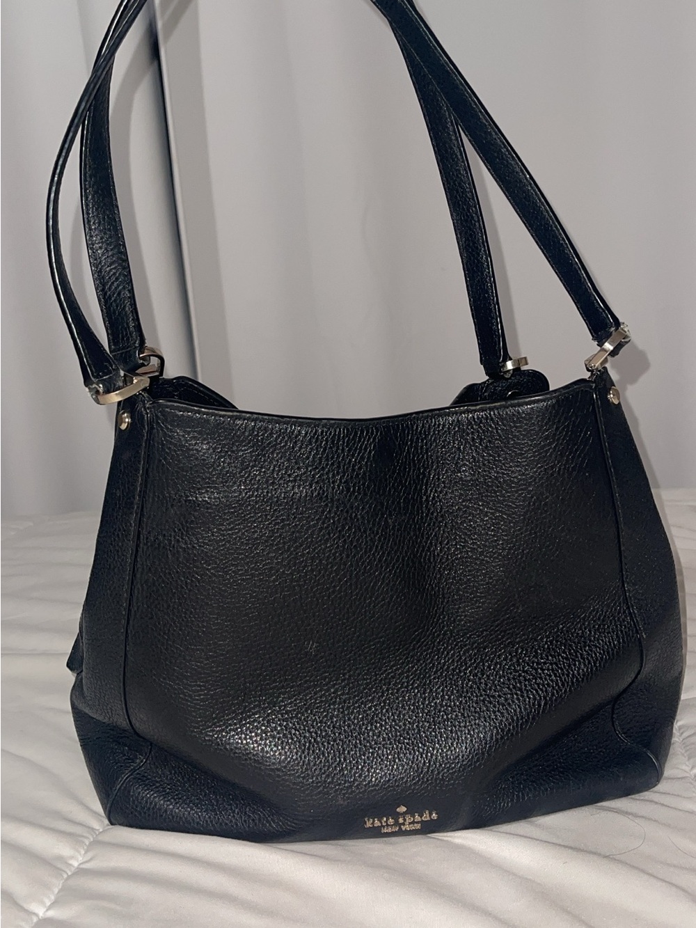 kate spade Black Pebbled Leather Shoulder Bag
